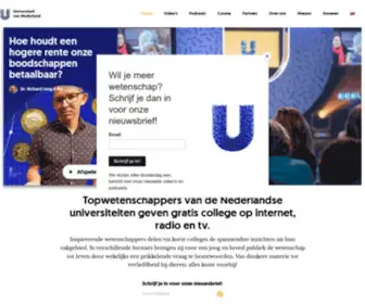 Universiteitvannederland.nl(Universiteit van Nederland) Screenshot