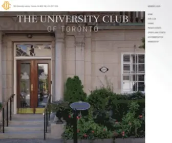 Universitycluboftoronto.com(University Club of Toronto) Screenshot