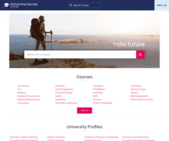 Universitycourses.com.au(Browse hundreds of nationally recognised and accredited University courses) Screenshot