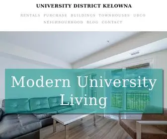 Universitydistrictkelowna.com(University District Kelowna) Screenshot