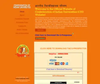 Universityindia.edu(CONFEDERATION OF INDIAN UNIVERSITIES) Screenshot