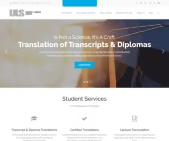 Universitylanguage.com(Translation & Transcripts for Students and Academics) Screenshot
