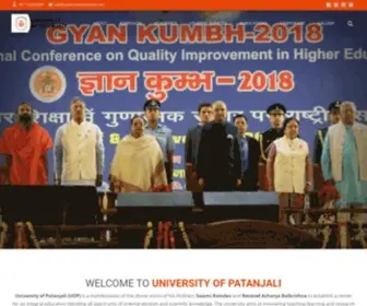 Universityofpatanjali.com(University of Patanjali) Screenshot