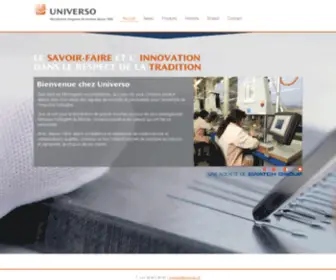 Universo.ch(Manufacture d'aiguilles et d'appliques de montres depuisUniverso SA) Screenshot