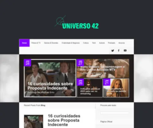 Universo42.com.br(Universo 42) Screenshot