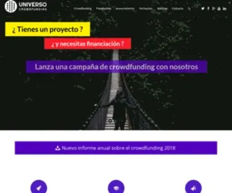 Universocrowdfunding.com(Universo Crowdfunding) Screenshot