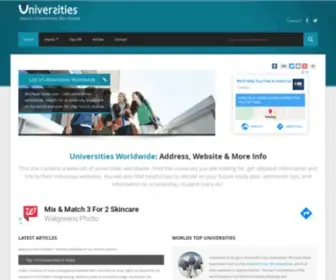 Univerzities.com(Find Universities Worldwide including Worlds Top Universities) Screenshot
