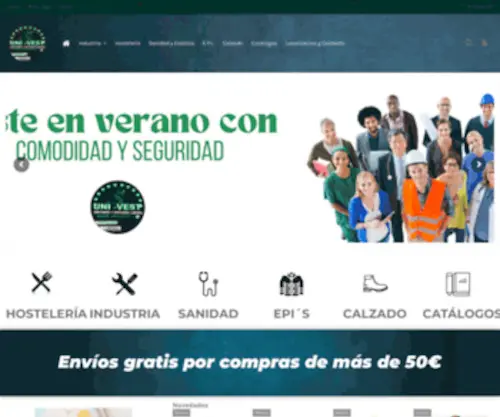 Univest-1.com(Uniformes y vestuario laboral) Screenshot