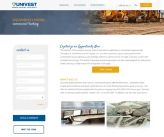 Univestcapitalinc.com(Equipment Leasing) Screenshot