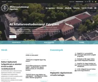 Univet.hu(The University of Veterinary Medicine Budapest) Screenshot