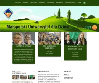 Uniwersytetdladzieci.com.pl(Małopolski Uniwersytet dla Dzieci) Screenshot