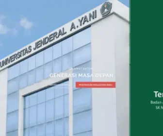 Unjaya.ac.id(Universitas Jenderal Achmad Yani Yogyakarta) Screenshot