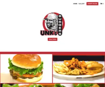 Unksburgersmo.com(Online ordering menu for UNK's Burgers . Please note) Screenshot