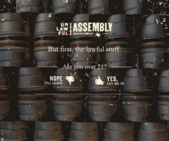 Unlawfulassembly.com(Unlawful Assembly Brewing Company) Screenshot