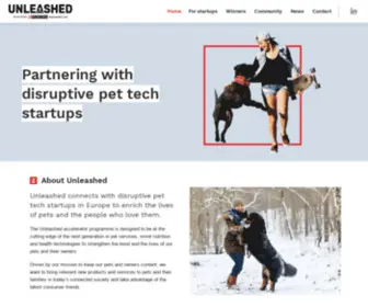 Unleashedbypurina.com(Partnering disruptive pet tech startups) Screenshot