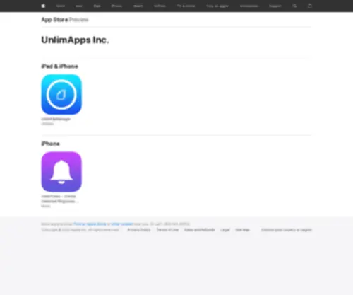 Unlimapps.com(Apple Music) Screenshot