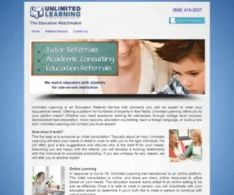 Unlimitedlearning.com(San Diego Tutoring) Screenshot