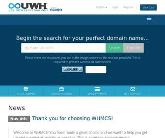 Unlimitwebhosting.com(Portal Home) Screenshot