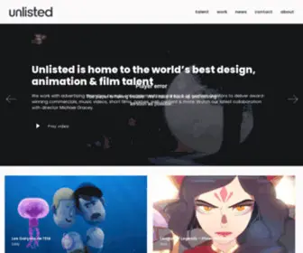 Unlisted.tv(Animation, Film, Design & VFX Production Company) Screenshot