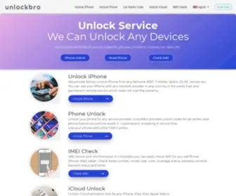 Unlockbro.com(Unlocking service) Screenshot