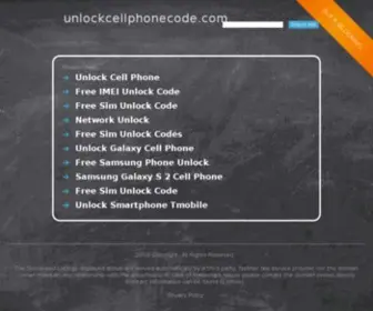 Unlockcellphonecode.com(Unlocked cell phone) Screenshot