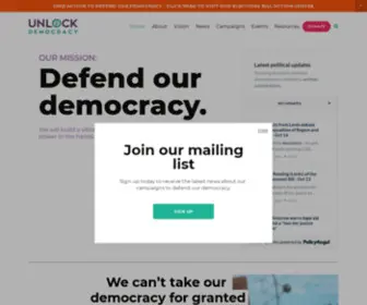 Unlockdemocracy.org.uk(Unlock Democracy) Screenshot