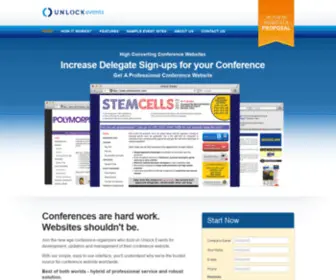 Unlockevents.com(Conference web deisgner) Screenshot