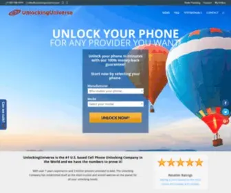 Unlockinguniverse.com(Unlock your phone in minutes for any provider you want. TheUnlockingCompany) Screenshot