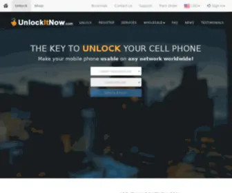 Unlockitnow.com(The key to unlock your cell phone) Screenshot