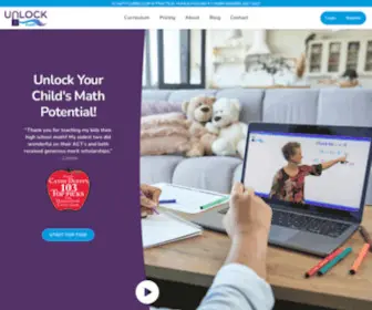 Unlockmath.com(Online Homeschool Math Curriculum With Live Math Help) Screenshot