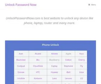 Unlockpasswordnow.com(Unlock Password Now) Screenshot