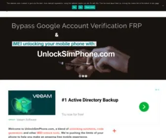 Unlocksimphone.com(Free IMEI Unlocking) Screenshot