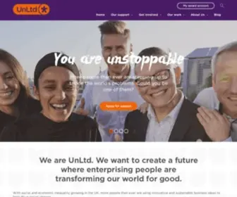 UNLTD.org.uk(The Foundation for Social Entrepreneurs) Screenshot