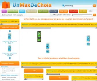 UnmaxDechoix.com(Comparateur de prix) Screenshot