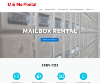 Unmepostal.com(U & Me Postal) Screenshot