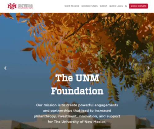 Unmfund.org(University of New Mexico Foundation) Screenshot