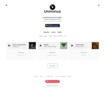 Unminus.com(Free Premium Music for Your Projects) Screenshot