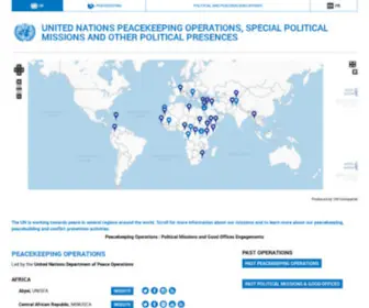 Unmissions.org(United Nations Peacekeeping Operations) Screenshot