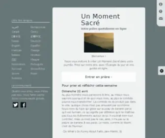 Unmomentsacre.com(Un Moment Sacr) Screenshot