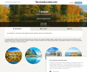 Unmondecanada.com(Voyage Canada) Screenshot