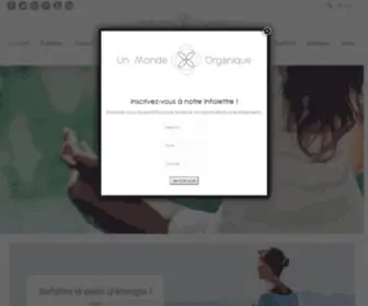 Unmondeorganique.com(Un Monde Organique) Screenshot