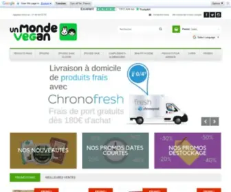 Unmondevegan.com(Un Monde Vegan) Screenshot