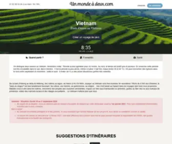 Unmondevietnam.com(Voyage Vietnam) Screenshot