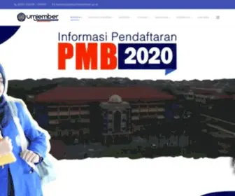 UnmuhJember.ac.id(Universitas Muhammadiyah Jember) Screenshot