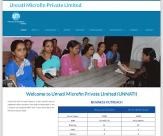 Unnatimfi.com(Unnati microfin pvt ltd) Screenshot