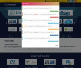 Unnatisoft.com(Online Software Courses Training in Hyderabad) Screenshot