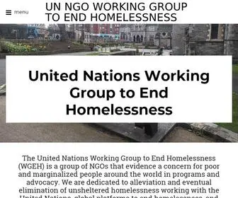 Unngoendhomelessness.com(The United Nations NGO Working Group to End Homelessness) Screenshot