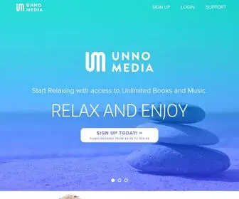 Unnomedia.com(Start Relaxing with access to Unlimited eBooks and Music) Screenshot