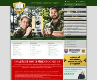 Unob.cz(Úvodní stránka Univerzity obrany) Screenshot