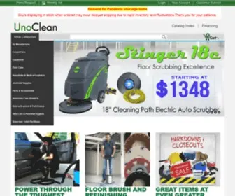 Unoclean.com(National supplier of facility cleaning equipment) Screenshot